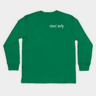 Plant lady pocket Kids Long Sleeve T-Shirt